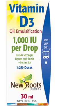 Vitamin D3 (Oil Emulsification) · 1,000 IU per Drop